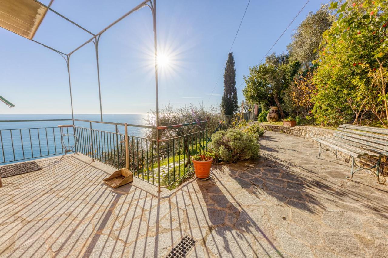 Casaviva - Ampio Trilocale Vista Mare Con Piscina - Pieve Alta Apartment Pieve Ligure Luaran gambar