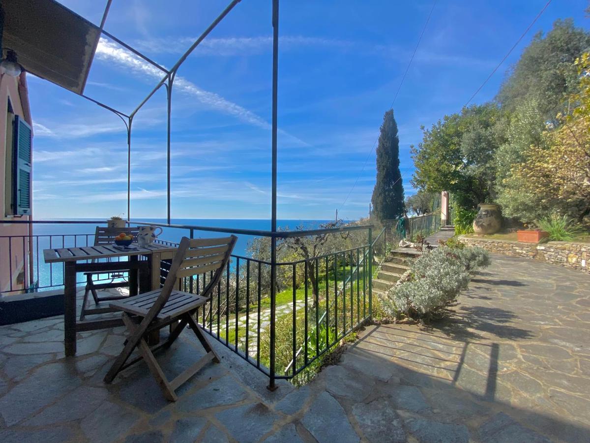 Casaviva - Ampio Trilocale Vista Mare Con Piscina - Pieve Alta Apartment Pieve Ligure Luaran gambar