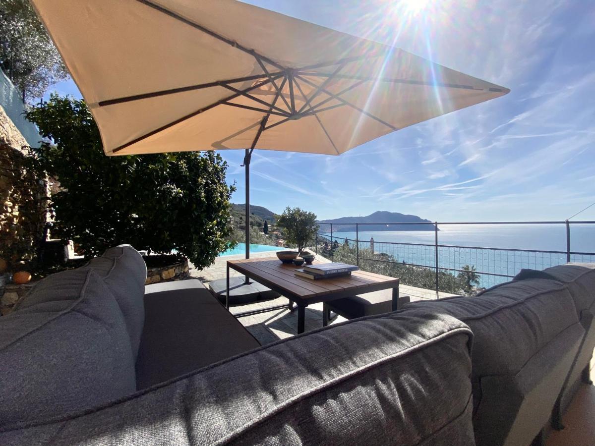 Casaviva - Ampio Trilocale Vista Mare Con Piscina - Pieve Alta Apartment Pieve Ligure Luaran gambar